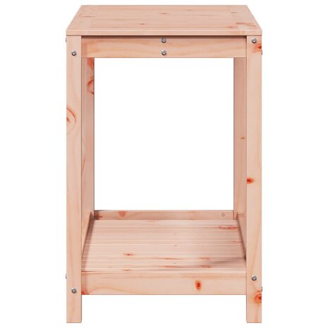 Oppottafel met schap 108x50x75 cm massief douglashout 6