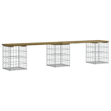 Tuinbank schanskorfontwerp 203x31x42 cm geïmpregneerd hout 2