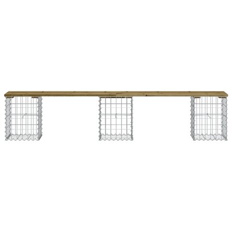 Tuinbank schanskorfontwerp 203x31x42 cm geïmpregneerd hout 3