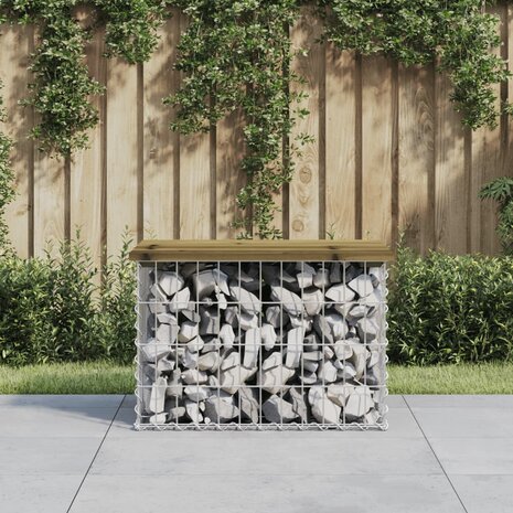 Tuinbank schanskorfontwerp 63x44x42 cm geïmpregneerd grenenhout 1