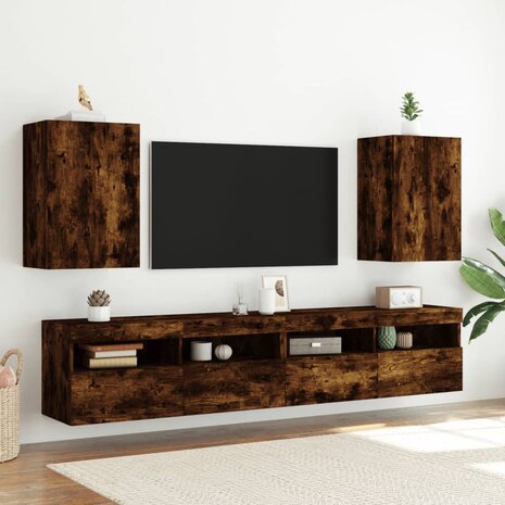 Tv-wandmeubel 40,5x30x60 cm bewerkt hout gerookt eikenkleurig 4