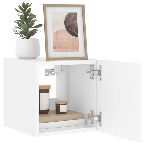 Tv-wandmeubel met LED-verlichting 100x35x30 cm wit 7