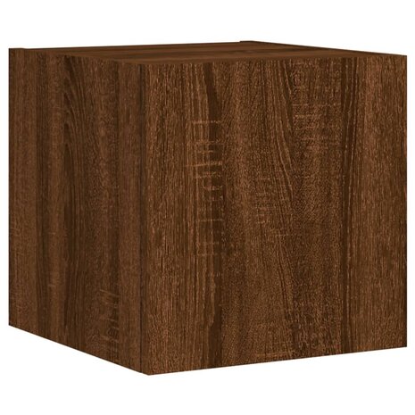 Tv-wandmeubel met LED-verlichting 30,5x35x30 cm bruineiken 3