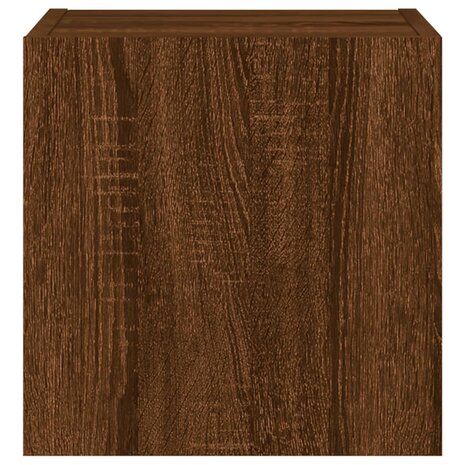 Tv-wandmeubel met LED-verlichting 30,5x35x30 cm bruineiken 9