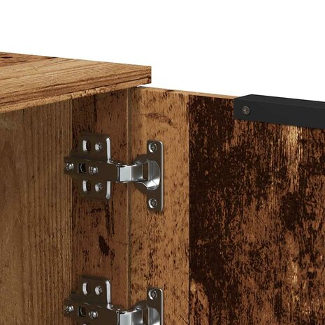 Tv-meubel 102x35x36,5 cm bewerkt hout oud houtkleurig 9