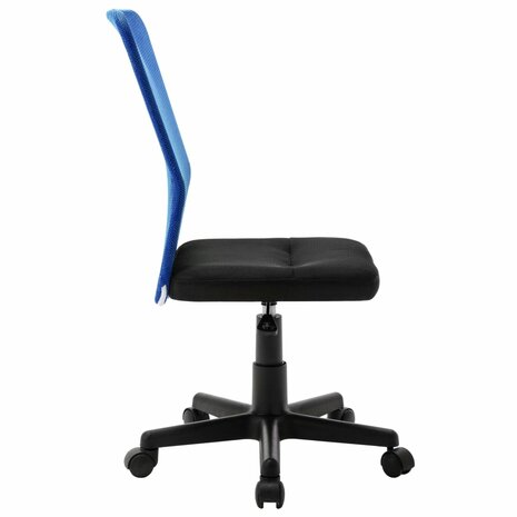Kantoorstoel 44x52x100 cm mesh stof zwart en blauw 4