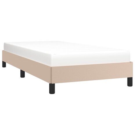 Bedframe kunstleer cappuccinokleurig 100x200 cm 3