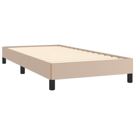 Bedframe kunstleer cappuccinokleurig 100x200 cm 4