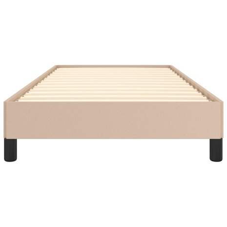 Bedframe kunstleer cappuccinokleurig 100x200 cm 5
