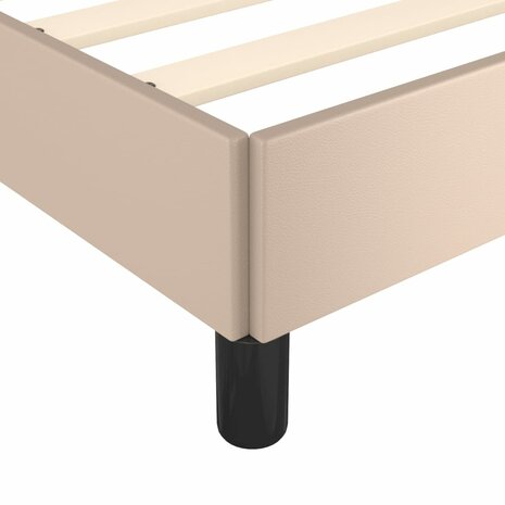 Bedframe kunstleer cappuccinokleurig 100x200 cm 7