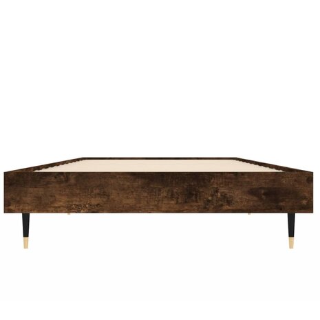 Bedframe zonder matras hout gerookt eikenkleurig 75x190 cm 6
