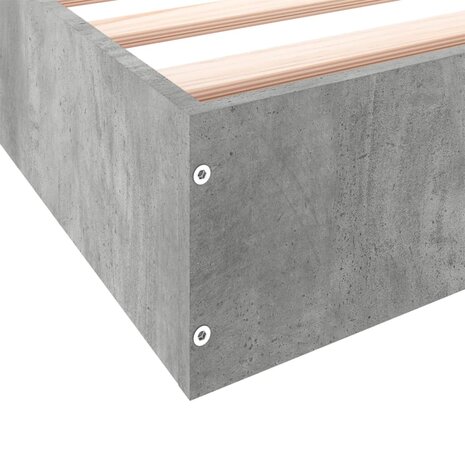 Bedframe bewerkt hout betongrijs 90x190 cm 8