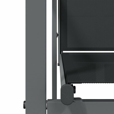 Tuinstoelen 2 st 55x61,5x90 cm textileen en staal zwart 7