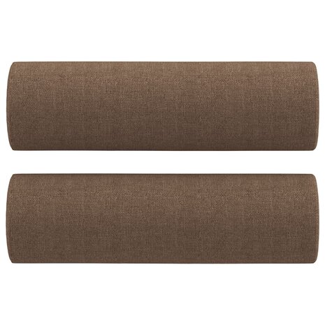 Tweezitsbank met sierkussens 140 cm stof bruin 5