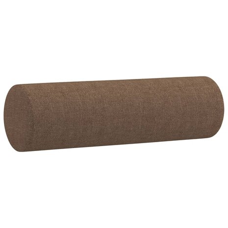 Tweezitsbank met sierkussens 140 cm stof bruin 6