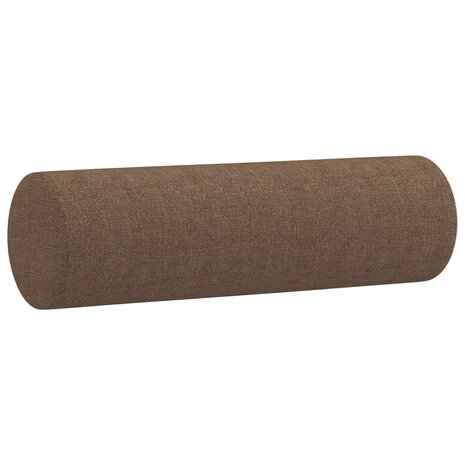 Tweezitsbank met sierkussens 140 cm stof bruin 6
