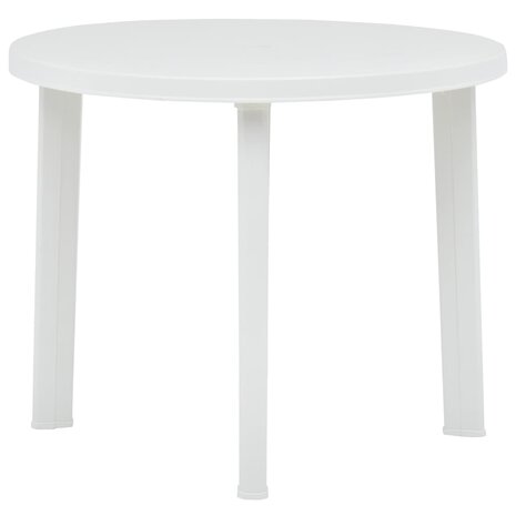 Tuintafel 89 cm kunststof wit 1