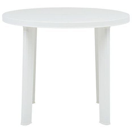 Tuintafel 89 cm kunststof wit 2