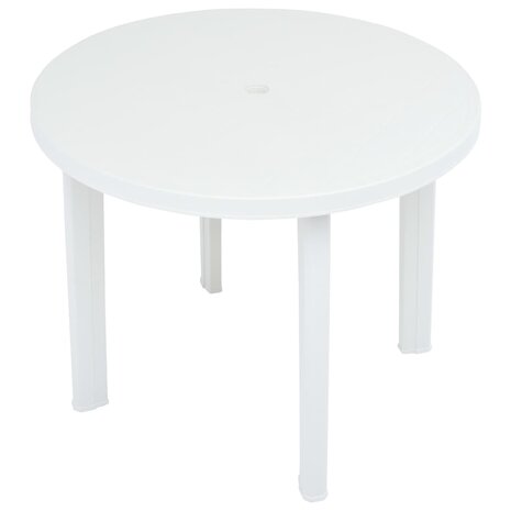 Tuintafel 89 cm kunststof wit 3