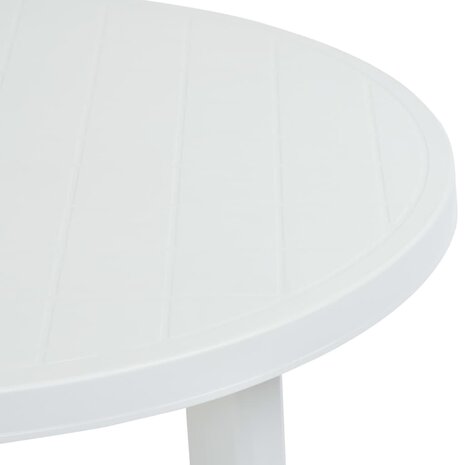 Tuintafel 89 cm kunststof wit 4