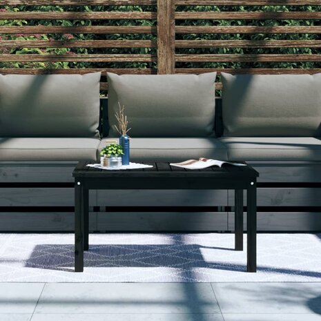 Tuintafel 82,5x50,5x45 cm massief grenenhout zwart 3