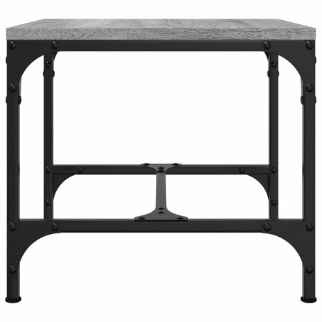 Salontafel 50x50x35 cm bewerkt hout grijs 5