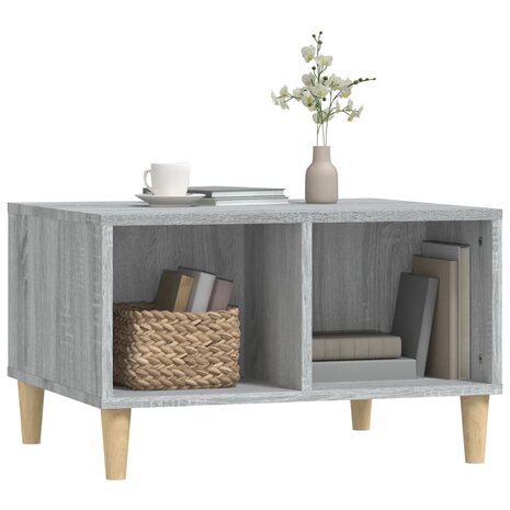 Salontafel 60x50x36,5 cm bewerkt hout grijs 4