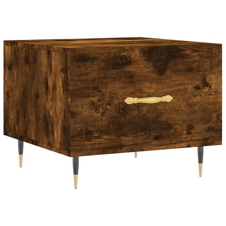 Salontafel 50x50x40 cm bewerkt hout gerookt eikenkleurig 2