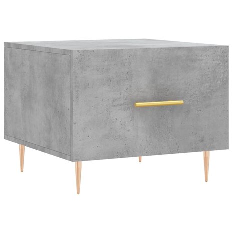 Salontafel 50x50x40 cm bewerkt hout betongrijs 2
