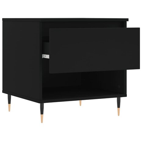 Salontafel 50x46x50 cm bewerkt hout zwart 6
