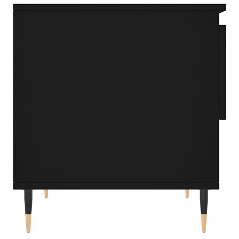 Salontafel 50x46x50 cm bewerkt hout zwart 7