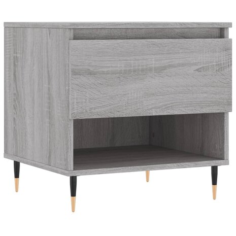 Salontafel 50x46x50 cm bewerkt hout grijs sonoma eikenkleurig 2