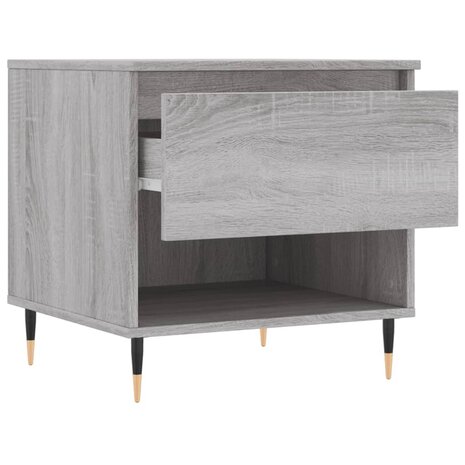 Salontafel 50x46x50 cm bewerkt hout grijs sonoma eikenkleurig 6
