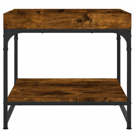 Salontafel 49,5x49,5x45 cm bewerkt hout gerookt eikenkleurig 4
