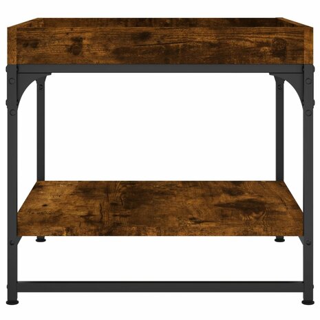 Salontafel 49,5x49,5x45 cm bewerkt hout gerookt eikenkleurig 5