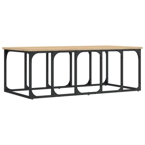 Salontafel 100x50x35,5 cm bewerkt hout sonoma eikenkleurig 2