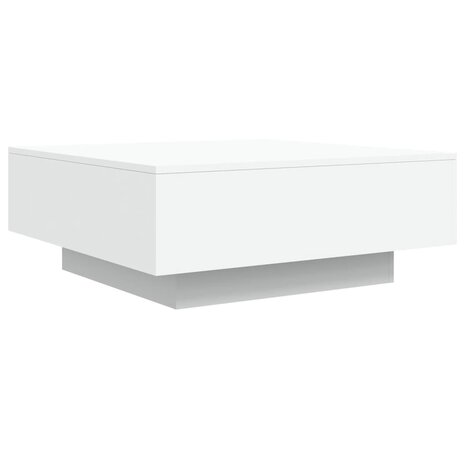 Salontafel met LED-verlichting 80x80x31 cm wit 3