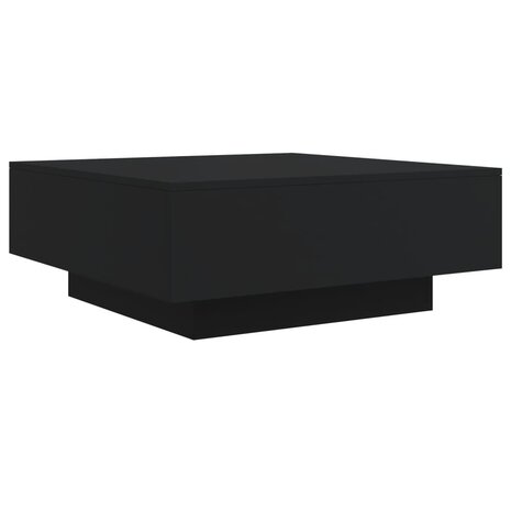 Salontafel met LED-verlichting 80x80x31 cm zwarty 3