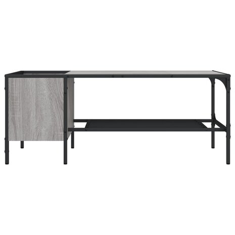 Salontafel met rek 100x51x40 cm bewerkt hout grijs sonoma eiken 4