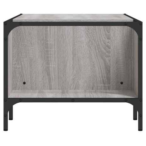 Salontafel met rek 100x51x40 cm bewerkt hout grijs sonoma eiken 5