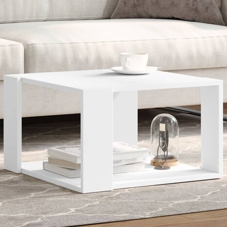 Salontafel 51,5x51,5x30 cm bewerkt hout wit 1