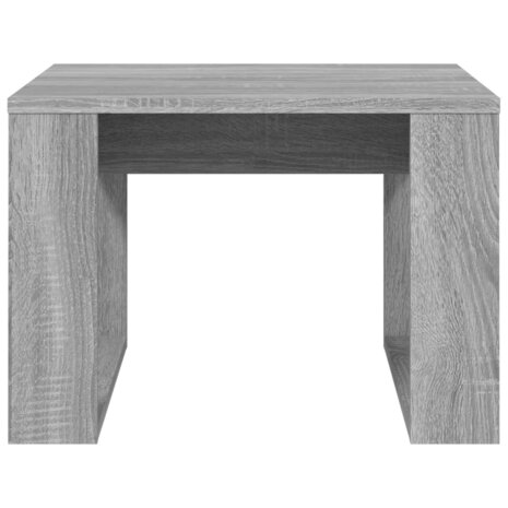 Bijzettafel 50x50x35 cm bewerkt hout grijs sonoma eikenkleurig 5