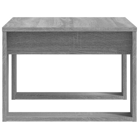 Bijzettafel 50x50x35 cm bewerkt hout grijs sonoma eikenkleurig 6