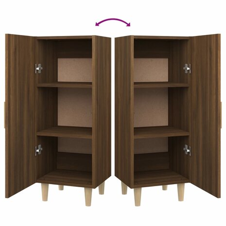 Dressoir 34,5x34x90 cm bewerkt hout bruin eikenkleur 9