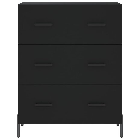 Dressoir 69,5x34x90 cm bewerkt hout zwart 5