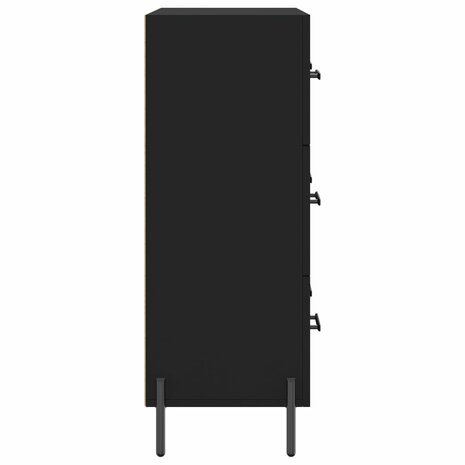 Dressoir 69,5x34x90 cm bewerkt hout zwart 7