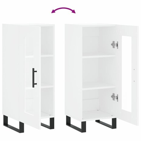 Dressoir 34,5x34x90 cm bewerkt hout wit 9