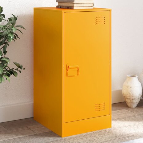 Dressoir 34,5x39x73 cm staal mosterdgeel 1