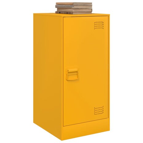 Dressoir 34,5x39x73 cm staal mosterdgeel 4