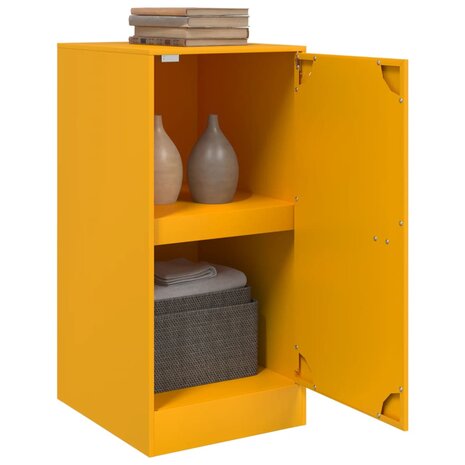 Dressoir 34,5x39x73 cm staal mosterdgeel 5